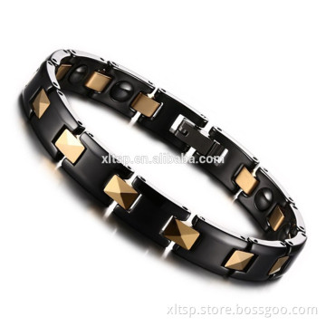 High quality titanium bracelet black ceramic bracelet for men